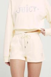 Juicy Couture rövidnadrág női, bézs, nyomott mintás, magas derekú - bézs M