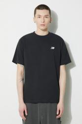 New Balance pamut póló Small Logo fekete, férfi, nyomott mintás, MT41509BK - fekete M
