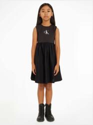 Calvin Klein Jeans gyerek ruha fekete, midi, harang alakú - fekete 104