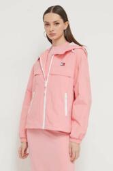 Tommy Jeans rövid kabát női, rózsaszín, átmeneti - rózsaszín L - answear - 41 990 Ft