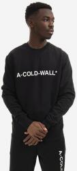 A-cold-wall* pamut melegítőfelső Essential Logo Crewneck fekete, férfi, nyomott mintás - fekete S