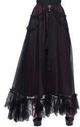 Devil Fashion Fustă pentru femei DEVIL FASHION - Burgundy Gothic Classic - SKT139