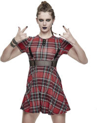 Devil Fashion Rochie pentru femei DEVIL FASHION - Scottish Red - SKT109