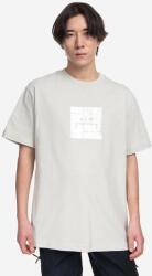 A-cold-wall* pamut póló Foil Grid SS T-Shirt szürke, nyomott mintás - bézs M