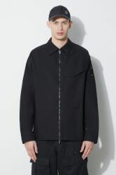A-cold-wall* pamut kabát Zip Overshirt fekete, átmeneti, oversize, ACWMSH138A - fekete L