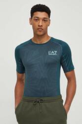 EA7 Emporio Armani t-shirt zöld, férfi, nyomott mintás - zöld M - answear - 21 990 Ft