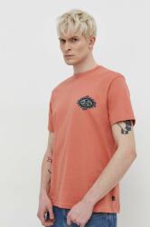 Billabong pamut póló narancssárga, férfi, nyomott mintás - narancssárga XL