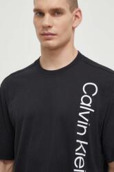Calvin Klein Performance pamut póló fekete, férfi, nyomott mintás - fekete S