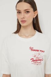 Tommy Jeans pamut póló női, bézs - bézs S - answear - 16 990 Ft