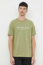 Michael Kors pamut póló zöld, férfi, nyomott mintás - zöld L