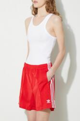 adidas Originals rövidnadrág női, piros, nyomott mintás, magas derekú, IP2957 - piros M