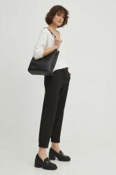 Medicine nadrág női, fekete, közepes derékmagasságú chino - fekete XL - answear - 14 990 Ft