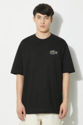 Lacoste pamut póló fekete, nyomott mintás - fekete M - answear - 23 990 Ft
