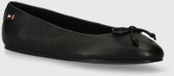 Tommy Hilfiger bőr balerina cipő ESSENTIAL CHIC BALLERINA fekete, FW0FW08059 - fekete Női 40