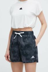 adidas rövidnadrág női, szürke, mintás, magas derekú, IN7318 - szürke XS