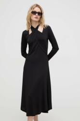 Bruuns Bazaar ruha fekete, midi, egyenes - fekete XS