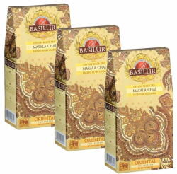 sarcia. eu BASILUR Masala Chai - Fekete, laza levelű Ceylon tea természetes fűszeraromával, 100 g x3