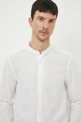 Calvin Klein len ing állógalléros, fehér, regular - fehér L