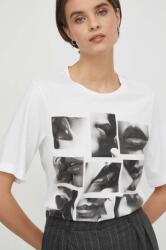 Sisley pamut póló női, fehér - fehér XS - answear - 13 590 Ft