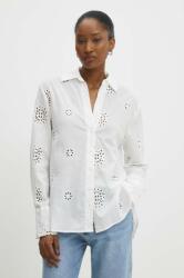 ANSWEAR pamut ing női, galléros, fehér, relaxed - fehér XL - answear - 16 990 Ft