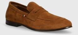 Tommy Hilfiger velúr mokaszin CASUAL LIGHT FLEXIBLE SDE LOAFER barna, férfi, FM0FM04988 - barna Férfi 40