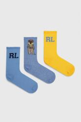 Ralph Lauren zokni 3 db női - kék Univerzális méret