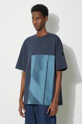 A-cold-wall* pamut póló Strand T-Shirt sötétkék, férfi, nyomott mintás, ACWMTS189 - sötétkék M