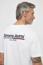 Tommy Jeans pamut póló fehér, férfi, nyomott mintás - fehér L - answear - 12 990 Ft