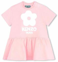 Kenzo kids gyerek pamutruha rózsaszín, mini, harang alakú - rózsaszín 102