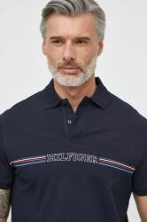 Tommy Hilfiger pamut póló sötétkék, nyomott mintás - sötétkék M - answear - 27 990 Ft