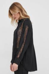 Sisley ing női, galléros, fekete, regular - fekete S - answear - 27 990 Ft