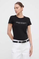 Giorgio Armani pamut póló női, fekete - fekete M - answear - 21 990 Ft