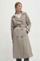 ANSWEAR kabát női, bézs, átmeneti, kétsoros gombolású - bézs S - answear - 31 990 Ft