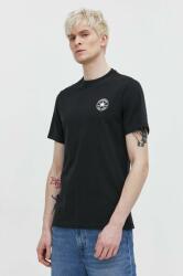 Converse pamut póló fekete, nyomott mintás - fekete L - answear - 9 990 Ft