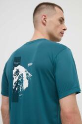 Jack Wolfskin sportos póló Vonnan zöld, nyomott mintás - zöld S