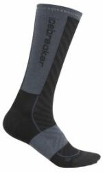 Icebreaker Merino Run+Ultralight Crew Women Șosete BLACK/GRAPHITE L