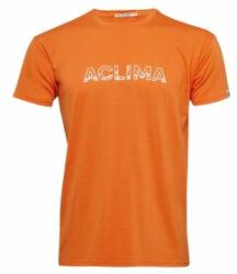 Aclima LightWool Tee Logo Men Tricou cu mânecă scurtă Aclima Orange Tiger XS