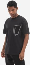 A-cold-wall* pamut póló Technical Polygon T-Shirt fekete, nyomott mintás - fekete L