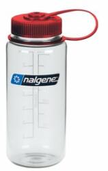 Nalgene Wide-Mouth 500 mL Sustain Sticlă Nalgene Clear w/Red Cap, Sustain 682021-0335