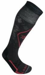 Lorpen T2 SKI LIGHT ECO Women Șosete pentru genunchi GREY/RED 34-37 EU