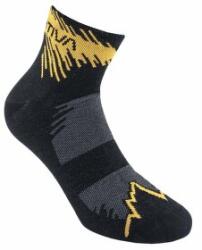 La Sportiva Fast Running Socks Șosete Black/Yellow 47-48 EU