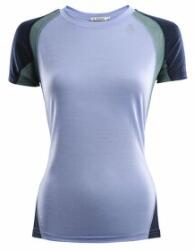 Aclima LightWool Sports T-Shirt Women Tricou cu mânecă scurtă Aclima Purple Impr/NavyBlazer/NorthAtlantic L