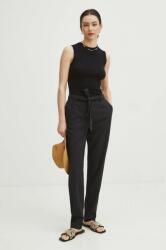 Medicine nadrág női, fekete, magas derekú chino - fekete XL - answear - 12 990 Ft