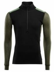 Aclima WoolNet Mockneck Shirt Men Tricou cu mânecă lungă Aclima Jet Black / Olive Night / Dill XL