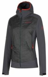 La Sportiva KAP HYBRID HOODY Women Jachetă Carbon/Cherry Tomato L
