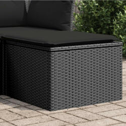 vidaXL fekete polyrattan kerti szék párnával 55 x 55 x 37 cm (365968)