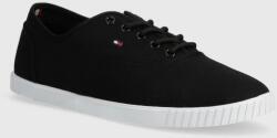 Tommy Hilfiger sportcipő CANVAS LACE UP SNEAKER fekete, női, FW0FW07805 - fekete Női 39