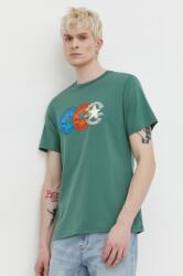 Converse pamut póló zöld, férfi, nyomott mintás - zöld L - answear - 9 990 Ft