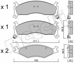 METELLI fékbetétkészlet, tárcsafék METELLI 22-0375-0
