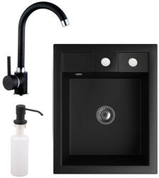 NERO Parma + High-arc Faucet + dispenser mat black